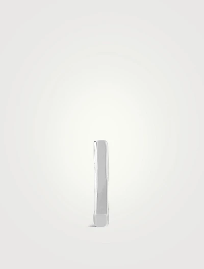 Mini 14K White Gold Huggie Hoop Earring