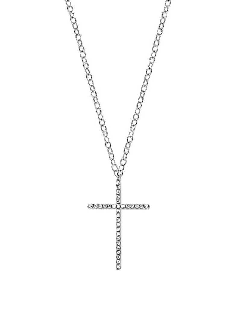 14K Gold Cross Necklace With Diamonds