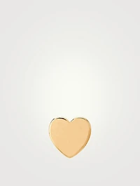 14K Gold Heart Stud Earring