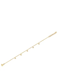 14K Gold Bezel Chain Bracelet With Diamonds