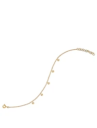 14K Gold Bezel Chain Bracelet With Diamonds