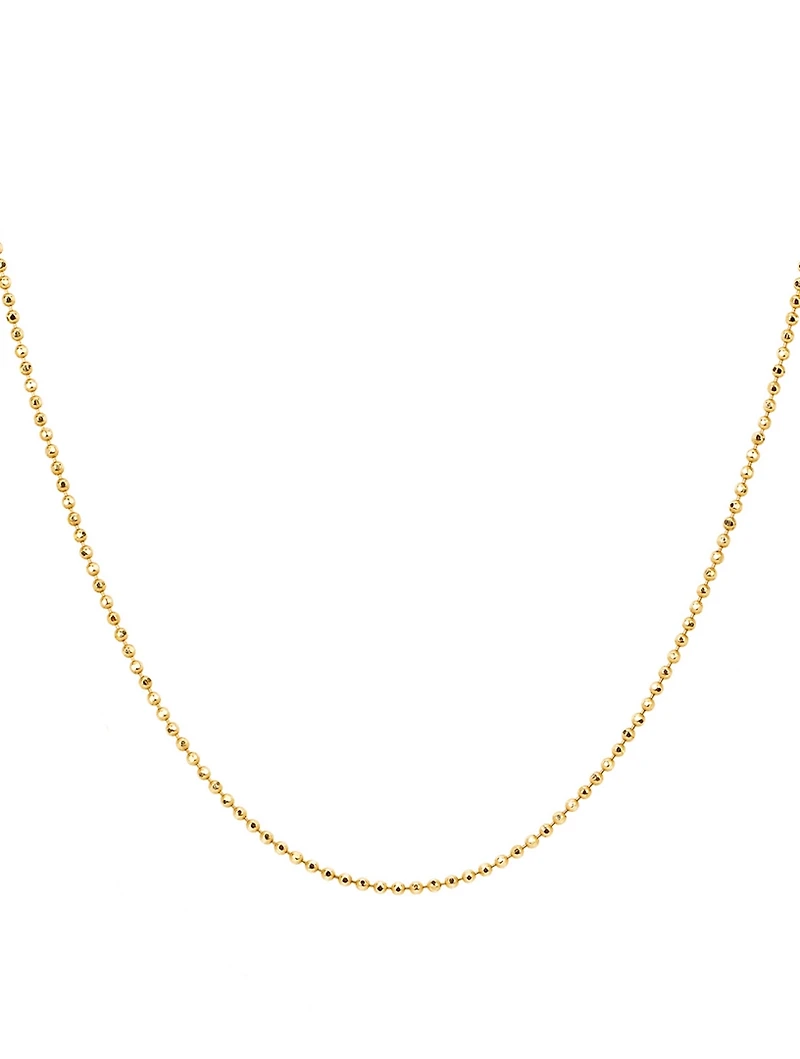 14K Gold Faceted Chain