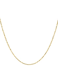 14K Gold Faceted Chain