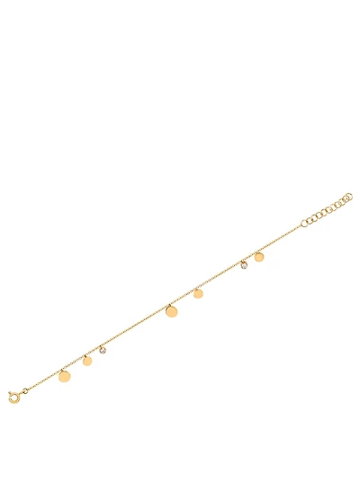 14K Gold Confetti Chain Bracelet With Diamonds