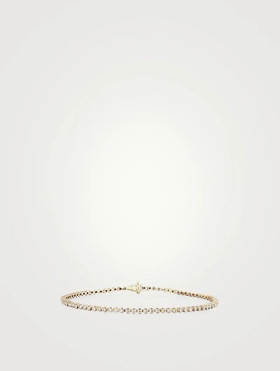 14K Gold Bezel Eternity Bracelet With Diamonds