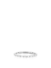 14K White Gold Eternity Ring With Diamonds
