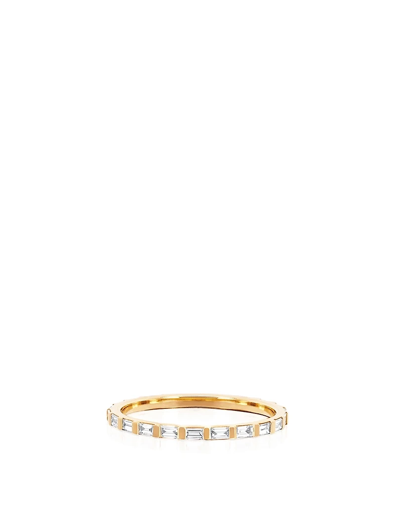 14K Gold Eternity Ring With Diamonds