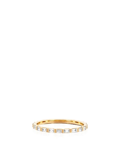 14K Gold Eternity Ring With Diamonds