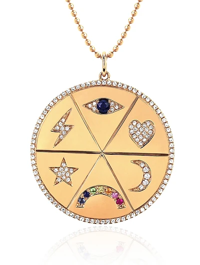 14K Gold All The Feels Necklace With Diamonds