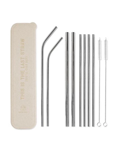 "This Is The Last Straw" Stainless Steel Straw Set