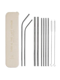 "This Is The Last Straw" Stainless Steel Straw Set