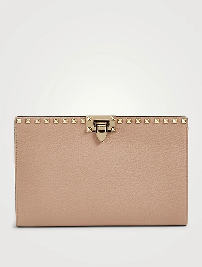 Large Rockstud Leather Pouch