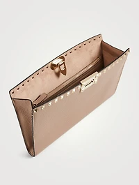 Large Rockstud Leather Pouch