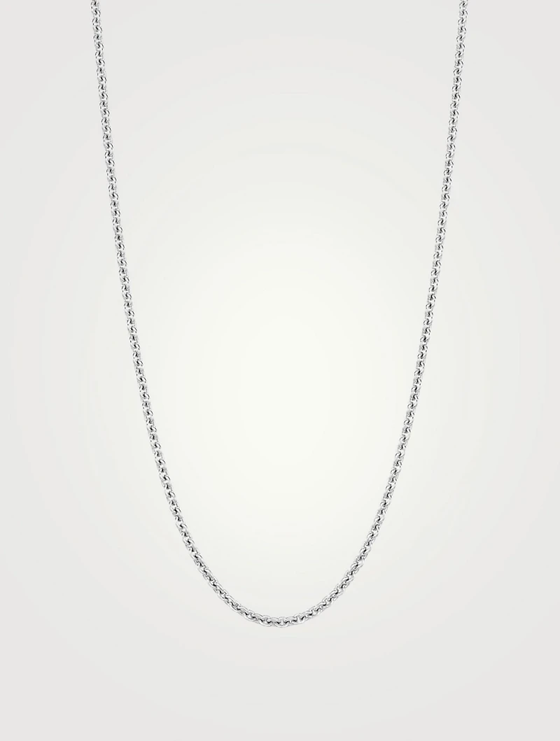 24-Inch 18K White Gold Chain Necklace