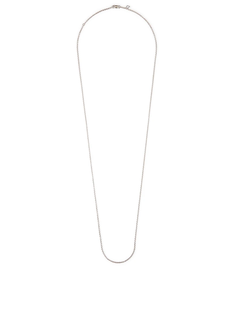 32-Inch 18K White Gold Chain Necklace