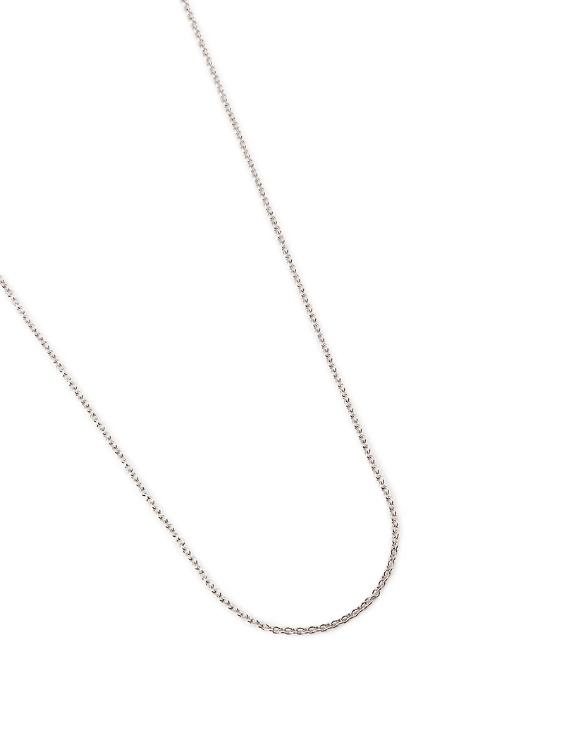 32-Inch 18K White Gold Chain Necklace