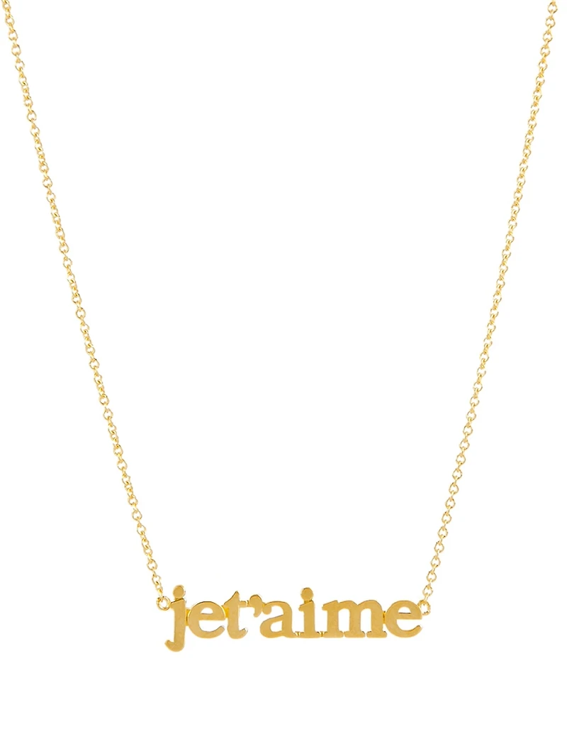 18K Gold Je T'Aime Necklace