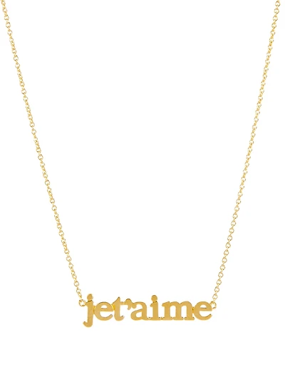 18K Gold Je T'Aime Necklace