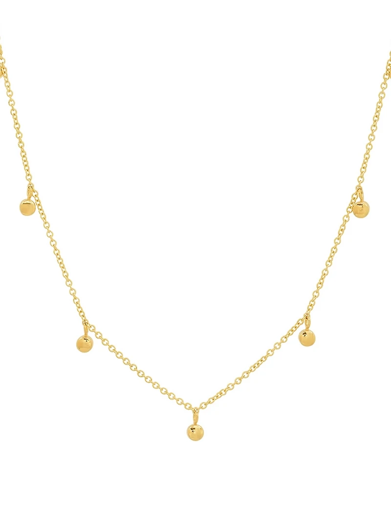 Mini 18K Gold Bezel Necklace