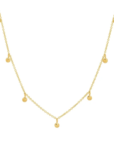 Mini 18K Gold Bezel Necklace