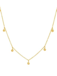 Mini 18K Gold Bezel Necklace