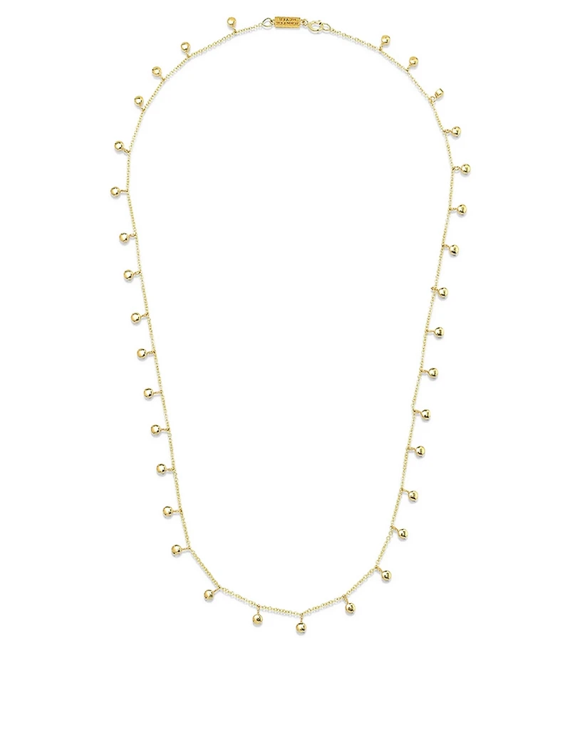 Mini 18K Gold Bezel Necklace