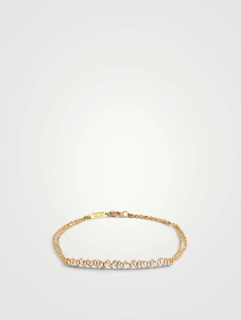 Fireworks 18K Gold Chain Bracelet With Diamonds