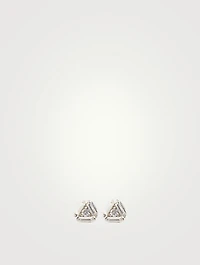 Fireworks 18K Gold Triangle Earrings With Diamonds