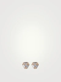 Fireworks 18K Gold Triangle Earrings With Diamonds