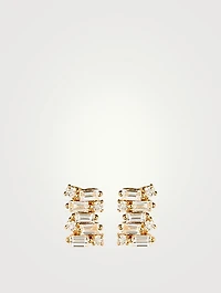 Fireworks 18K Gold Stud Earrings With Diamonds