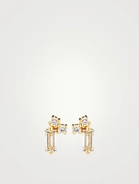 Fireworks 18K Gold Stud Earrings With Diamonds