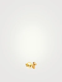 Fireworks 18K Gold Stud Earrings With Diamonds