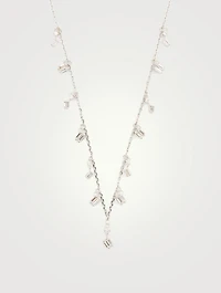Fireworks 18K White Gold Dangle Necklace With Diamonds