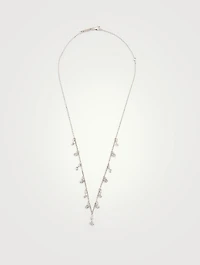 Fireworks 18K White Gold Dangle Necklace With Diamonds