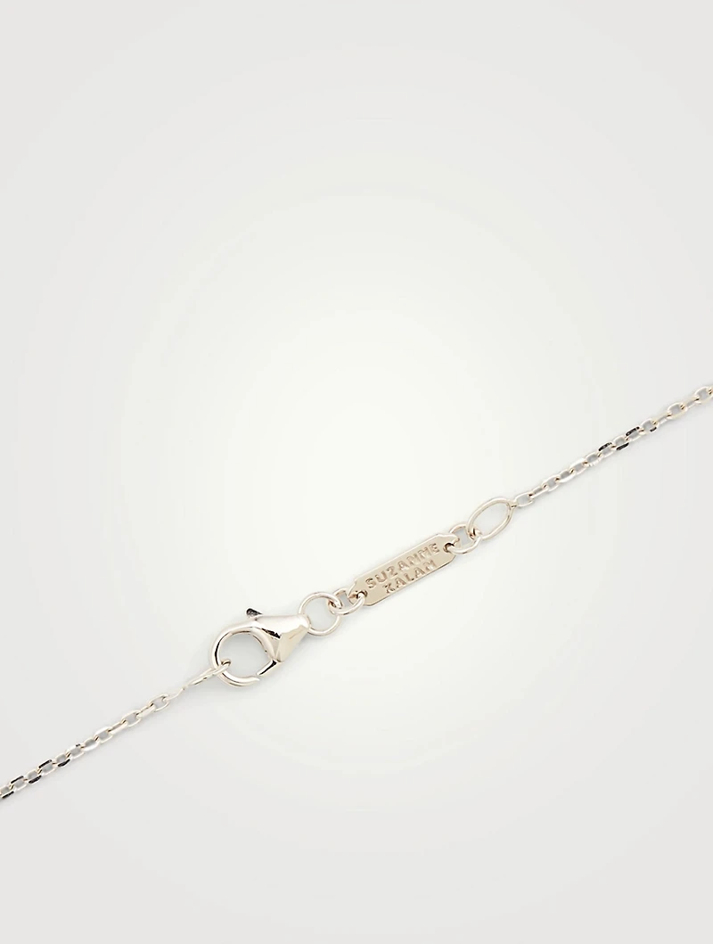 Fireworks 18K White Gold Dangle Necklace With Diamonds