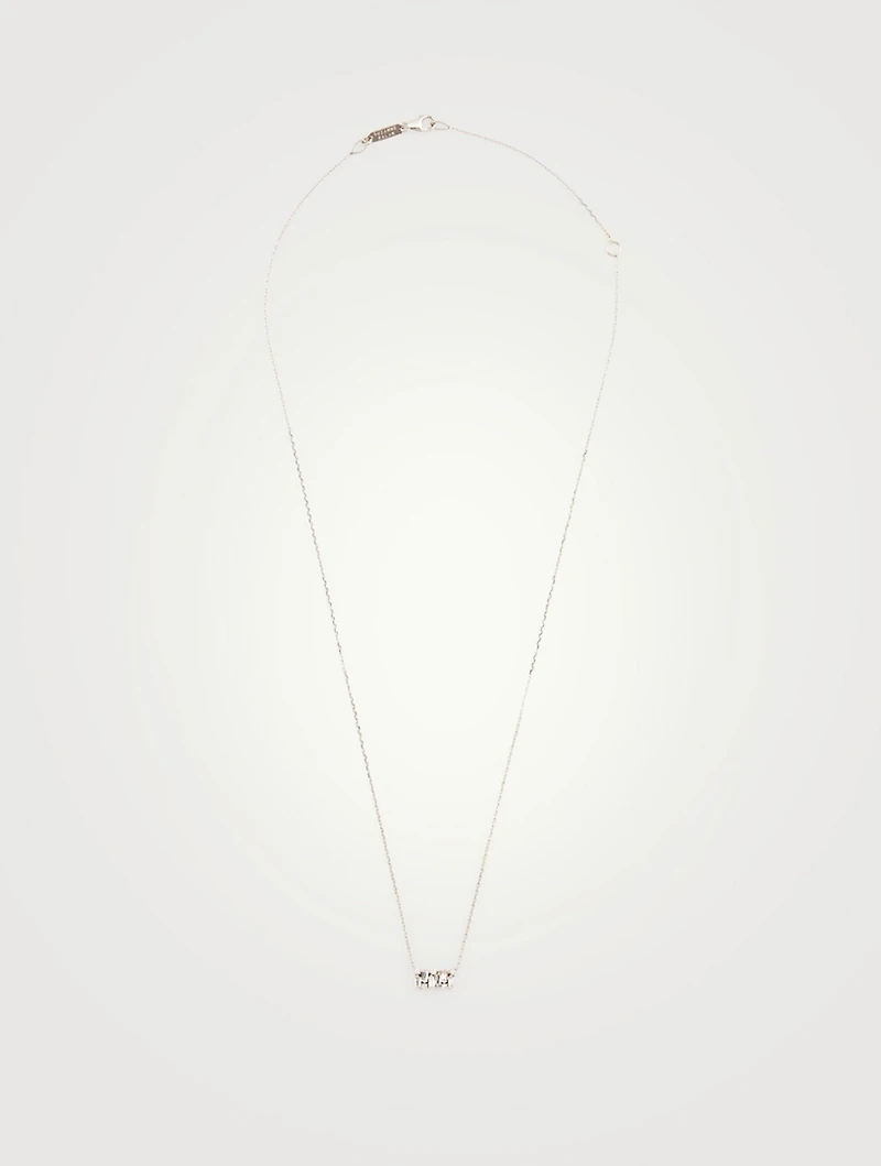 Fireworks 18K White Gold Shimmer Necklace With Diamonds