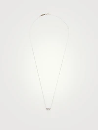 Fireworks 18K White Gold Shimmer Necklace With Diamonds