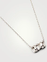 Fireworks 18K White Gold Shimmer Necklace With Diamonds