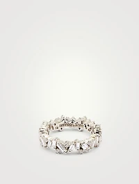 New Classic Fireworks 18K White Gold Mix Eternity Band With Diamonds