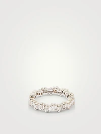 Fireworks 18K Gold Thin Eternity Band With Diamonds