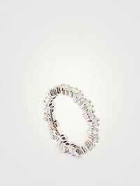 Fireworks 18K Gold Thin Eternity Band With Diamonds