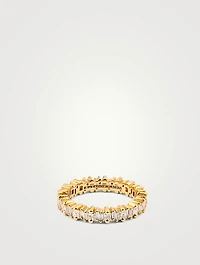 Fireworks 18K Gold Thin Eternity Band With Diamonds
