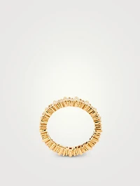 Fireworks 18K Gold Thin Eternity Band With Diamonds