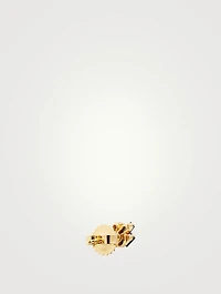 Fireworks 18K Gold Stud Earrings With Blue Sapphire And Diamonds