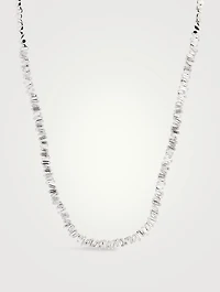 Fireworks 18K White Gold Tennis Necklace With Diamonds