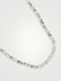 Fireworks 18K White Gold Tennis Necklace With Diamonds