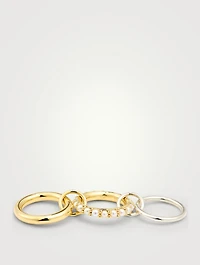 Akoya 18K Gold And Silver Pearl Ring