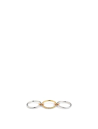 Sonny MX 18K Gold Stacked Ring With Diamonds