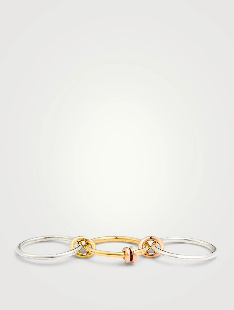 Acacia MX Sterling Silver And 18K Gold Stacked Ring