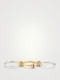 Acacia MX Sterling Silver And 18K Gold Stacked Ring